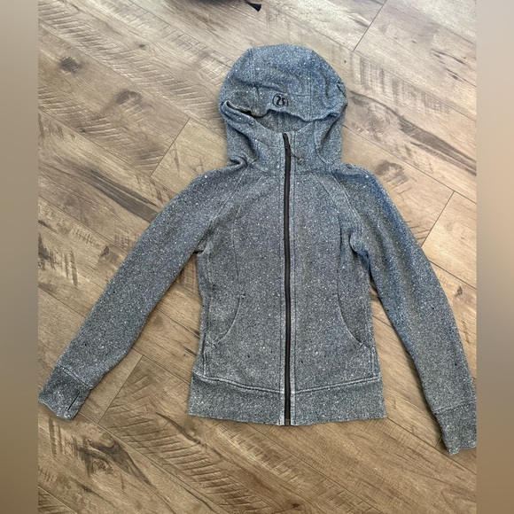 lululemon athletica Tops - Lululemon Scuba Speckle Gray Full Zip-Up Hoodie